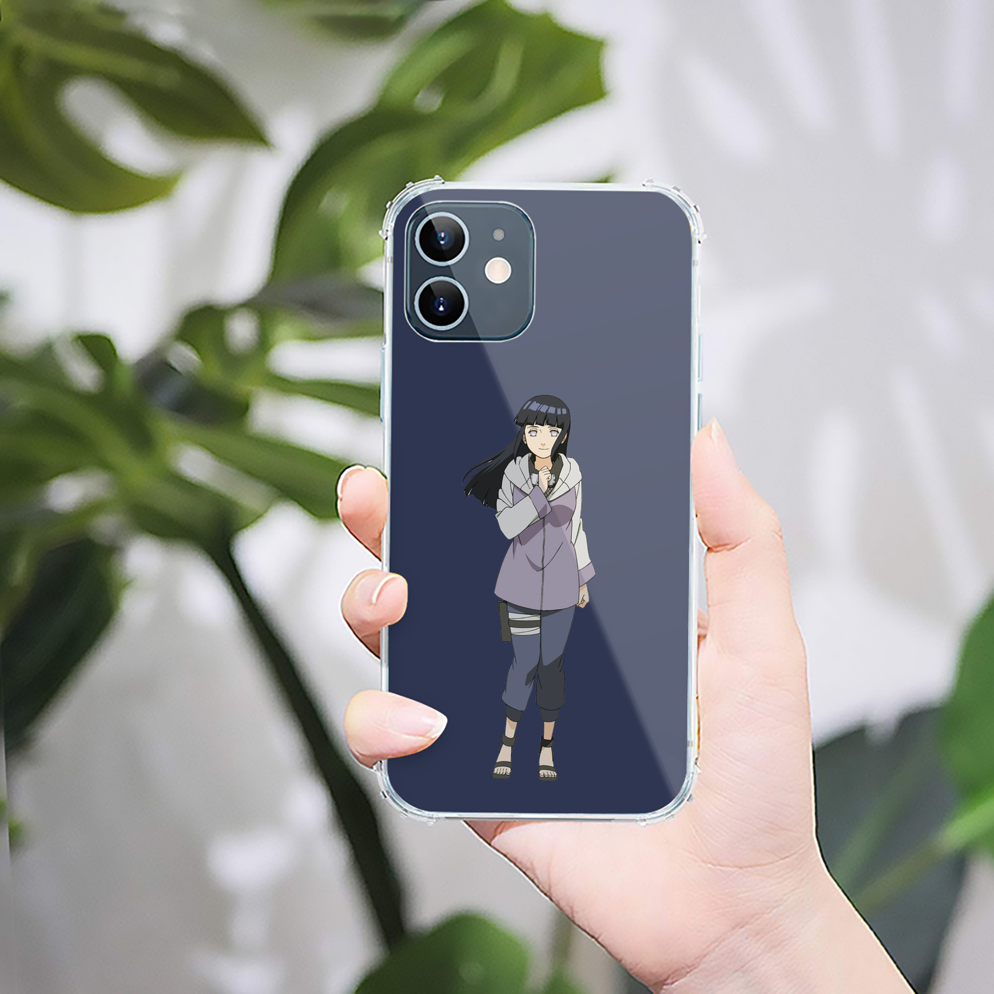 （画像用） NARUTO -ナルト- 日向ヒナタ Hyūga Hinata 【iPhone 12シリーズ対応】透明スマホケース（クリアソフトケース）